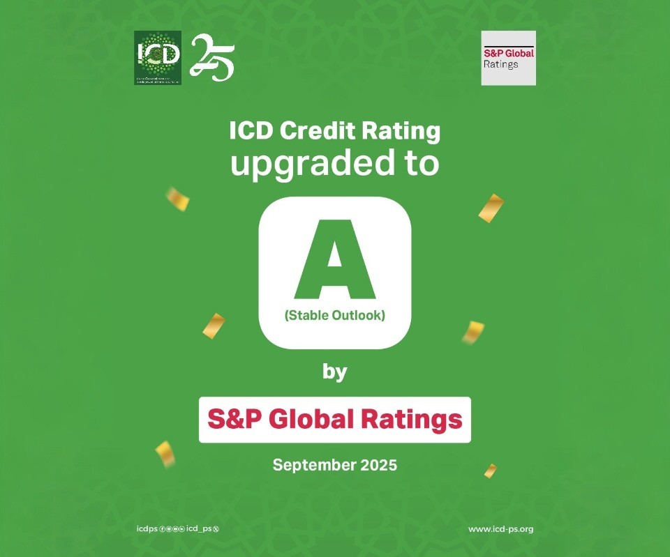S&P Global Ratings Upgrades ICD's Credit Rating to 'A' from 'A-' with Stable Outlook S&P Global Ratings Upgrades ICD's Credit Rating to 'A' from 'A-' with Stable Outlook